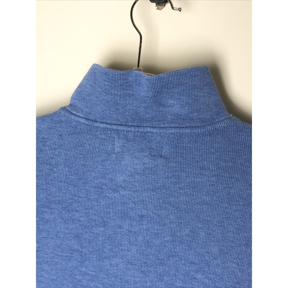 Polo Ralph Lauren Cotton Men's Pullover 1/4 Zip Blue w/Yellow Logo Size Large - Picture 11 of 12
